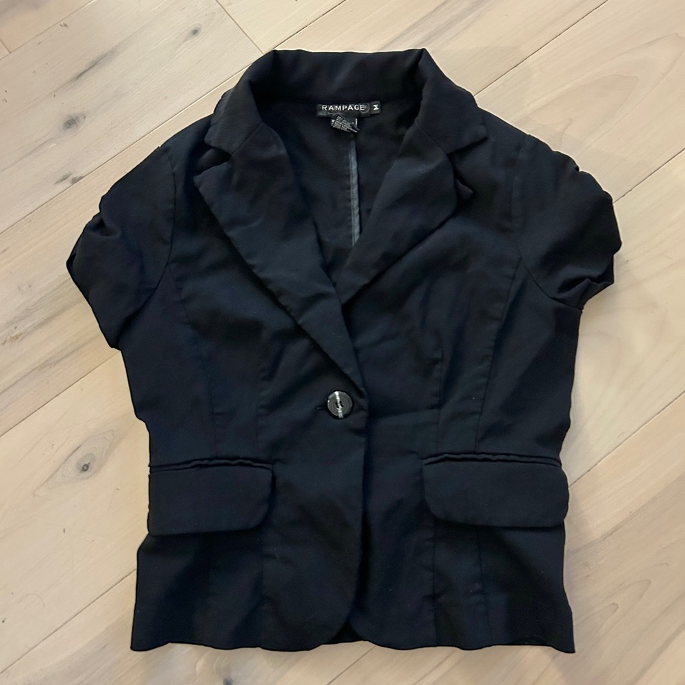 Y2K Black Rampage Blazer Black Minimalist Medium